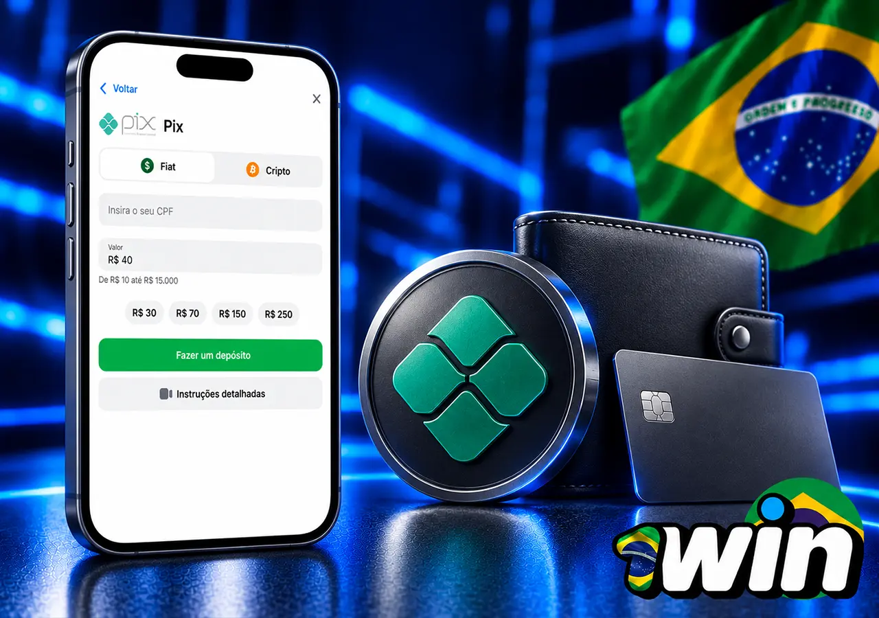Movimentação de saldo na 1win por transferências em reais via Pix